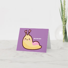 Happy Cute Slug Persoonlijke tekst Feestdagen Kaart