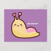 Happy Cute Slug Persoonlijke tekst Feestdagenkaart (Voorkant)