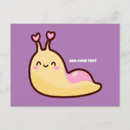 Happy Cute Slug Persoonlijke tekst Feestdagenkaart