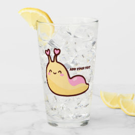 Happy Cute Slug Persoonlijke tekst Glas