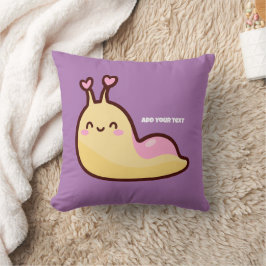Happy Cute Slug Persoonlijke tekst Kussen