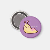 Happy Cute Slug Persoonlijke tekst Magneet (Voorkant / Achterkant)