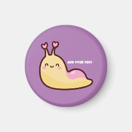 Happy Cute Slug Persoonlijke tekst Magneet