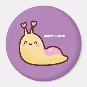 Happy Cute Slug Persoonlijke tekst Magneet