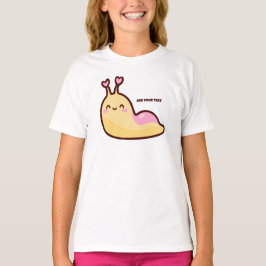 Happy Cute Slug Persoonlijke tekst T-shirt