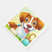 Happy Cute Smiling Dog Servet (Hoek)
