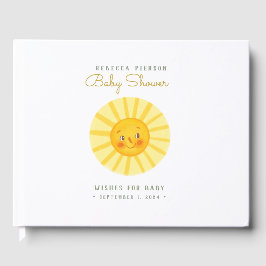 Happy Cute Sun Baby shower Guest Book Gastenboek