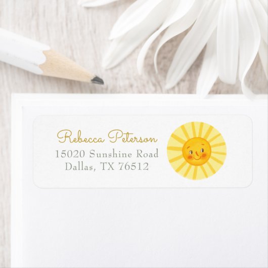 Happy Cute Sun Label (Insitu)