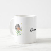 Happy Dachshund Face Art Koffiemok (Voorkant links)