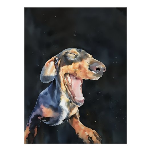 Happy Dachshund Perfect Poster (Voorkant)