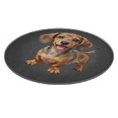 Happy Dachshund Puppy Snijplank (Hoek)