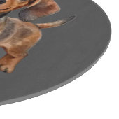 Happy Dachshund Puppy Snijplank (Hoek)
