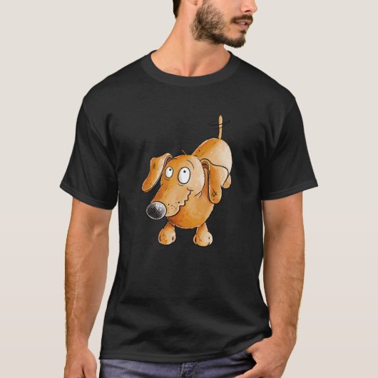 Happy Dachshund voor Teckel I Dackel Fans T-shirt (Voorkant)