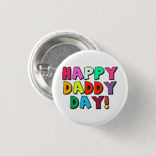 Happy Dad Day Cute Funny Quote met Typografie Ronde Button 3,2 Cm