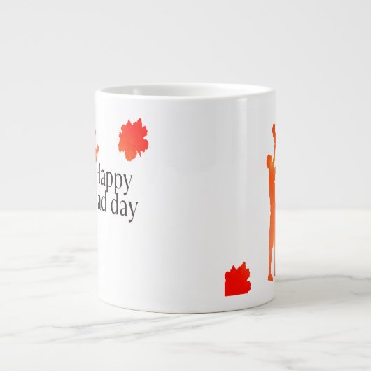 Happy Dad Day Mok - Vader & Kind Silhouette Gift (Voorkant)