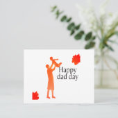 Happy Dad Day Mok - Vader & Kind Silhouette Gift Briefkaart (Staand voorkant)