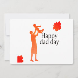 Happy Dad Day Mok - Vader & Kind Silhouette Gift Kaart