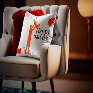 Happy Dad Day Mok - Vader & Kind Silhouette Gift Kussen