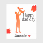 Happy Dad Day Mok - Vader & Kind Silhouette Gift Sticker (Vel)