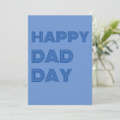 Happy Dad Day - Vaderdag Wenskaart, eenvoudig Feestdagenkaart (Staand voorkant)