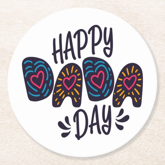 Happy Dada Day Happy Vaderdag | ONDERZETTER (Voorkant)