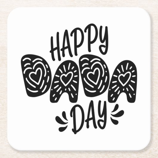 Happy Dada Day Happy Vaderdag | ONDERZETTER (Voorkant)
