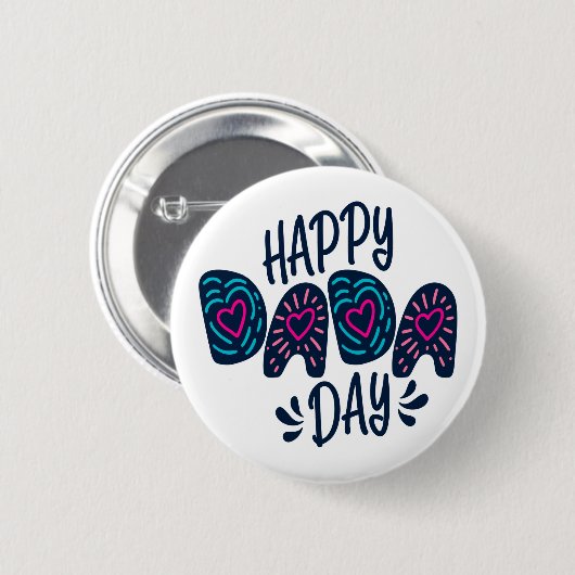 Happy Dada Day Happy Vaderdag | Pin-Button Ronde Button 5,7 Cm (Voorkant /achterkant)