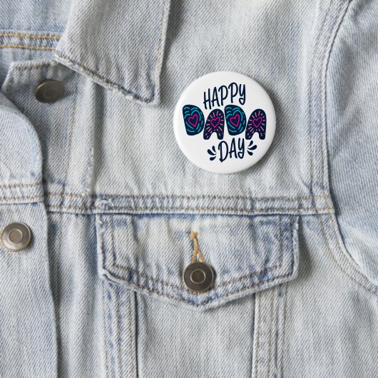 Happy Dada Day Happy Vaderdag | Pin-Button Ronde Button 5,7 Cm (In situ)