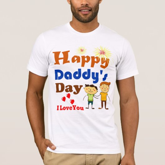 Happy Daddy's Day Design T-shirt (Voorkant)