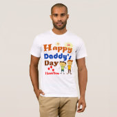Happy Daddy's Day Design T-shirt (Voorkant volledig)