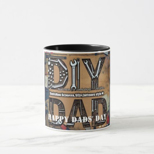 Happy Dads' Day "DIY DAD" Custom Mok (Midden)