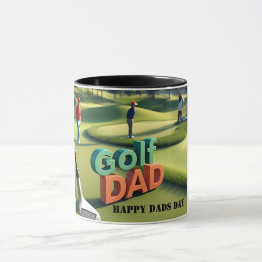 Happy Dads' Day "Golf Dad" Custom Mok (Midden)