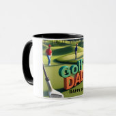 Happy Dads' Day "Golf Dad" Custom Mok (Voorkant links)