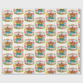 Happy Daisies and Rainbows Cadeaupapier (Vlak)