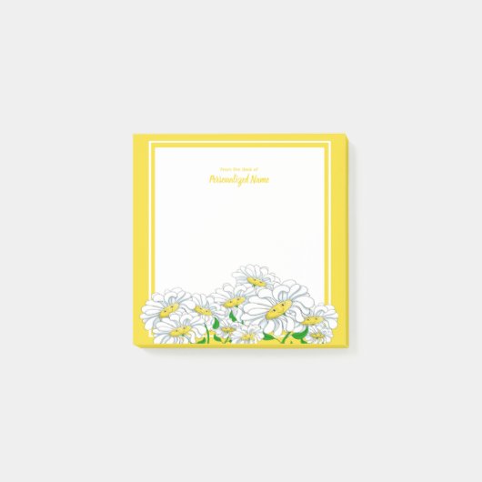 Happy Daisies Geel-Wit Post-it® Notes (Voorkant)