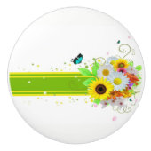 Happy Daisies Keramische Knop (Voorkant)