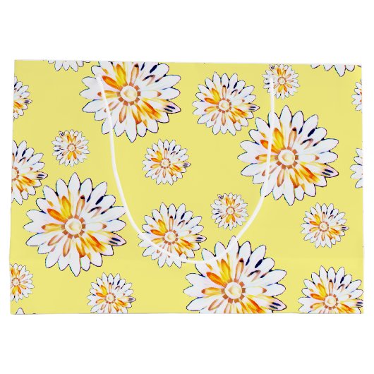 Happy Daisies op Gellow Groot Cadeauzakje (Achterkant)