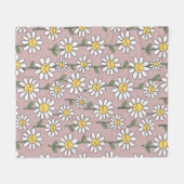 Happy Daisies Pattern - Cute Floral Design Fleece Deken (Voorkant (Horizontaal))