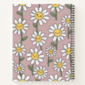 Happy Daisies Pattern - Cute Floral Design Notitieboek (Achterkant)
