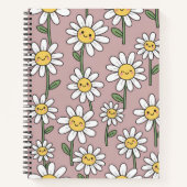 Happy Daisies Pattern - Cute Floral Design Notitieboek (Voorkant)
