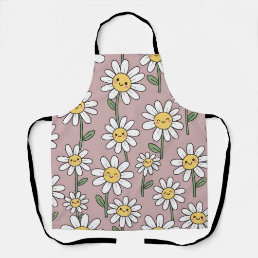 Happy Daisies Pattern - Cute Floral Design Schort (Voorkant)