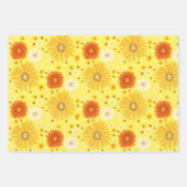Happy Daisies Retro 70s Kleurrijk Patroon Inpakpapier Vel (Voorkant 3)