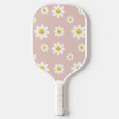 Happy Daisies Roze Pickleball Paddle (Voorkant)