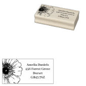 Happy Daisy-adreslabel Rubberstempel (Gestempeld)