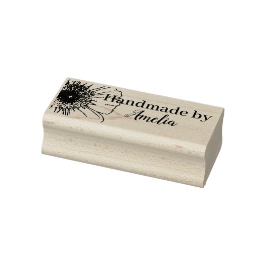 Happy Daisy "Handmade by" Rubberstempel (Stempel)