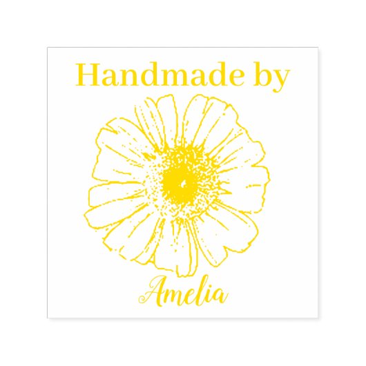 Happy Daisy Handmade Zelfinktende Stempel (Design)