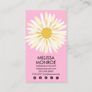 Happy Daisy illustreerde sociale media-pictogramme Visitekaartje
