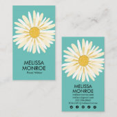 Happy Daisy illustreerde sociale media-pictogramme Visitekaartje (Voorkant / Achterkant)