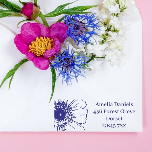 Happy Daisy retouradres Zelfinktende Stempel