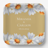 Happy Daisy Wedding Papieren Bordje (Voorkant)